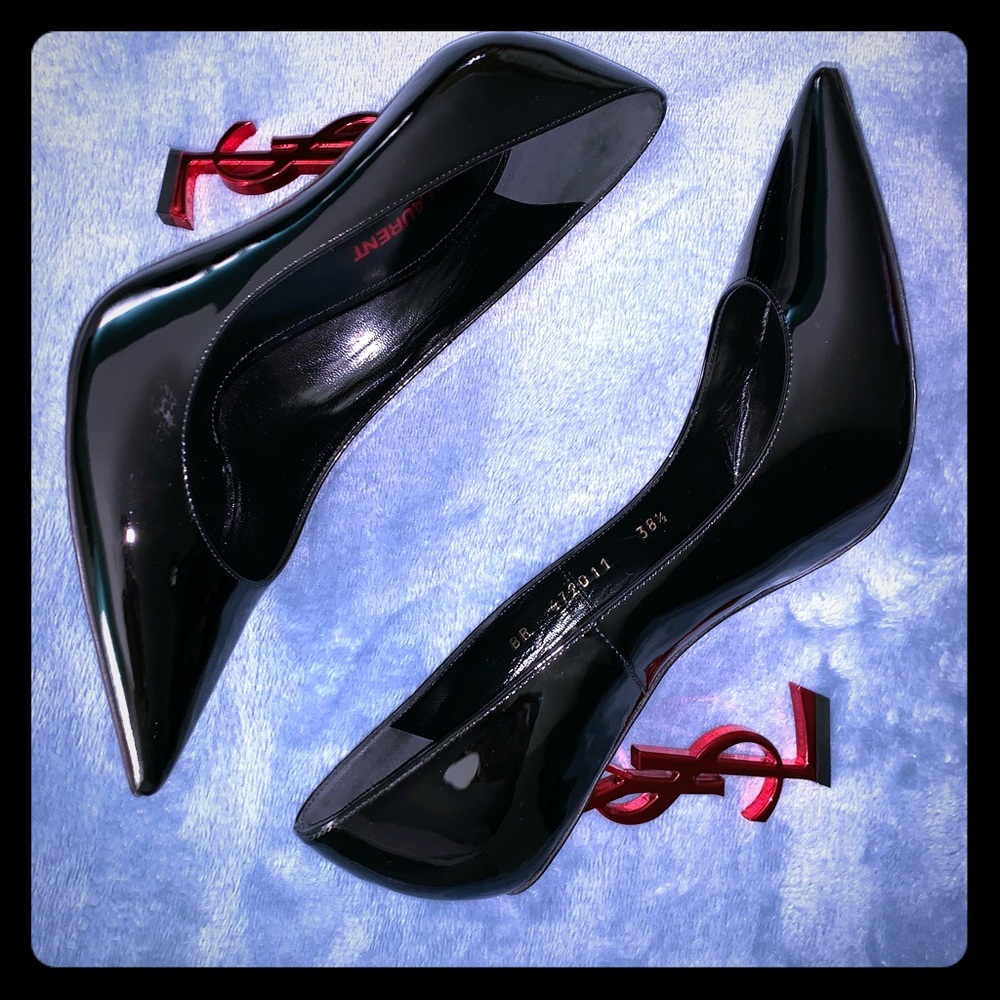 Auth. Saint Laurent OpYum Patent YSL-Red Heal Pump